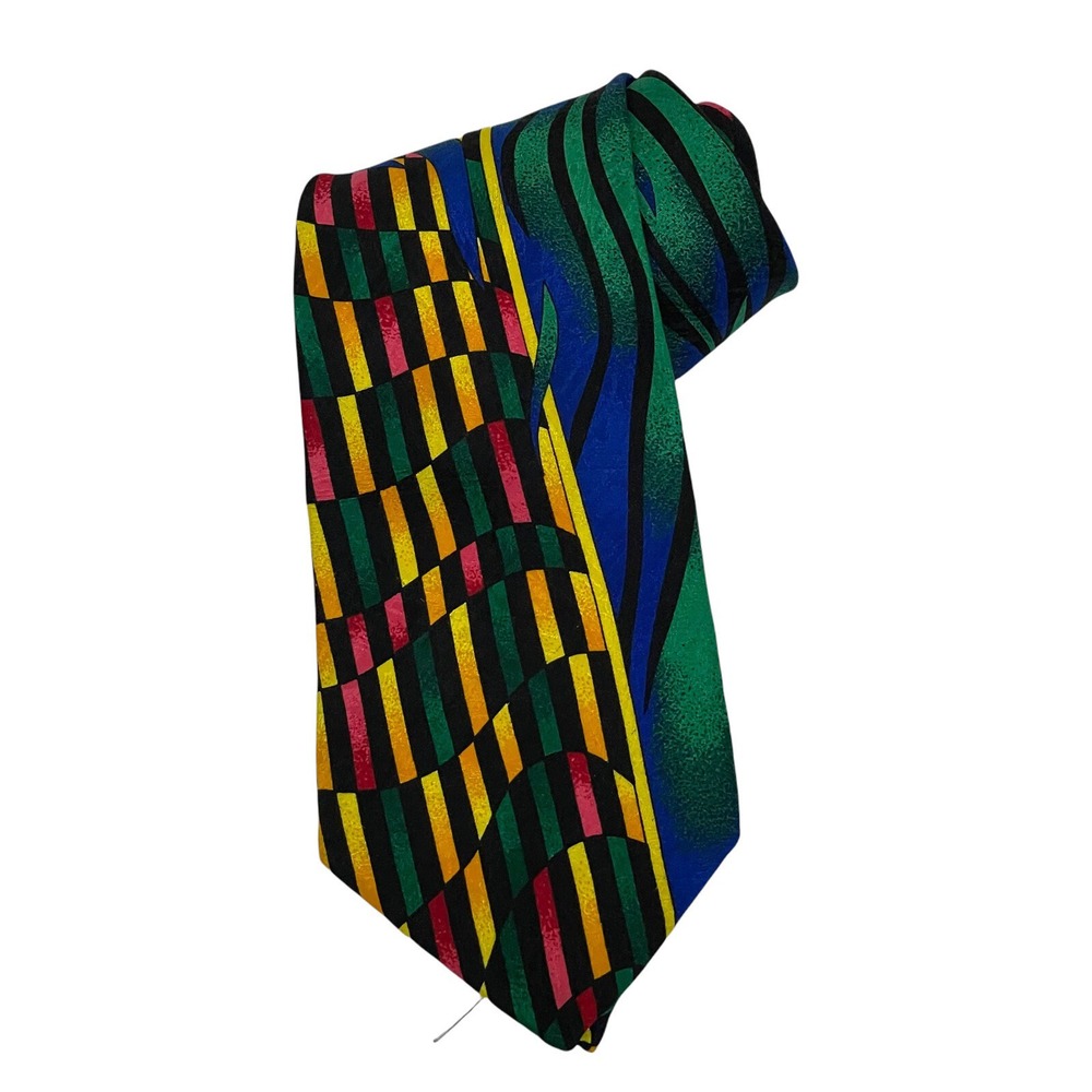 VTG Rush Limbaugh Power Tie 100% Silk Vibrant‎ Primary Colors